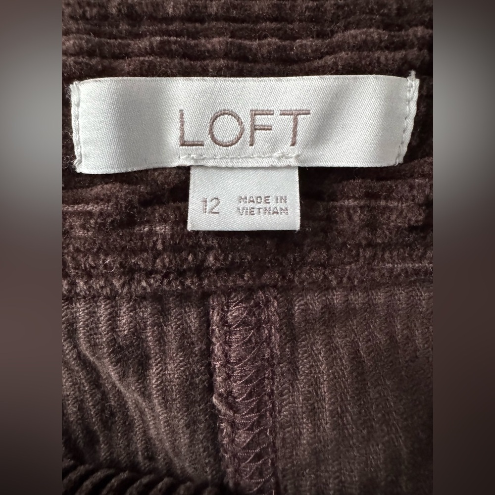 LOFT Chocolate Corduroy Mini Skirt - Picture 4 of 7